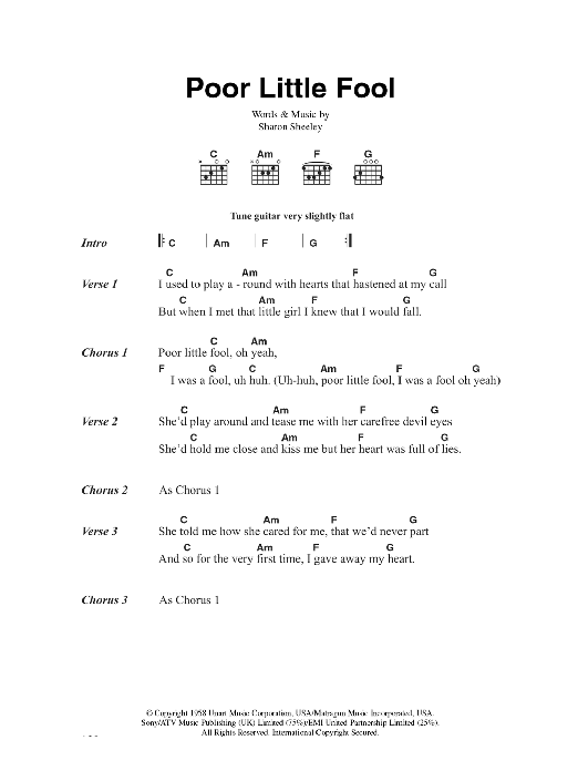Produktgalerie: Seite 1 von 1 Poor Little Fool, Rick Nelson, Gitarre