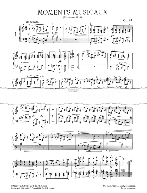Produktgalerie: Seite 1 von 1 Moments Musicaux Op. 94 (D 780), Franz Schubert, Klavier