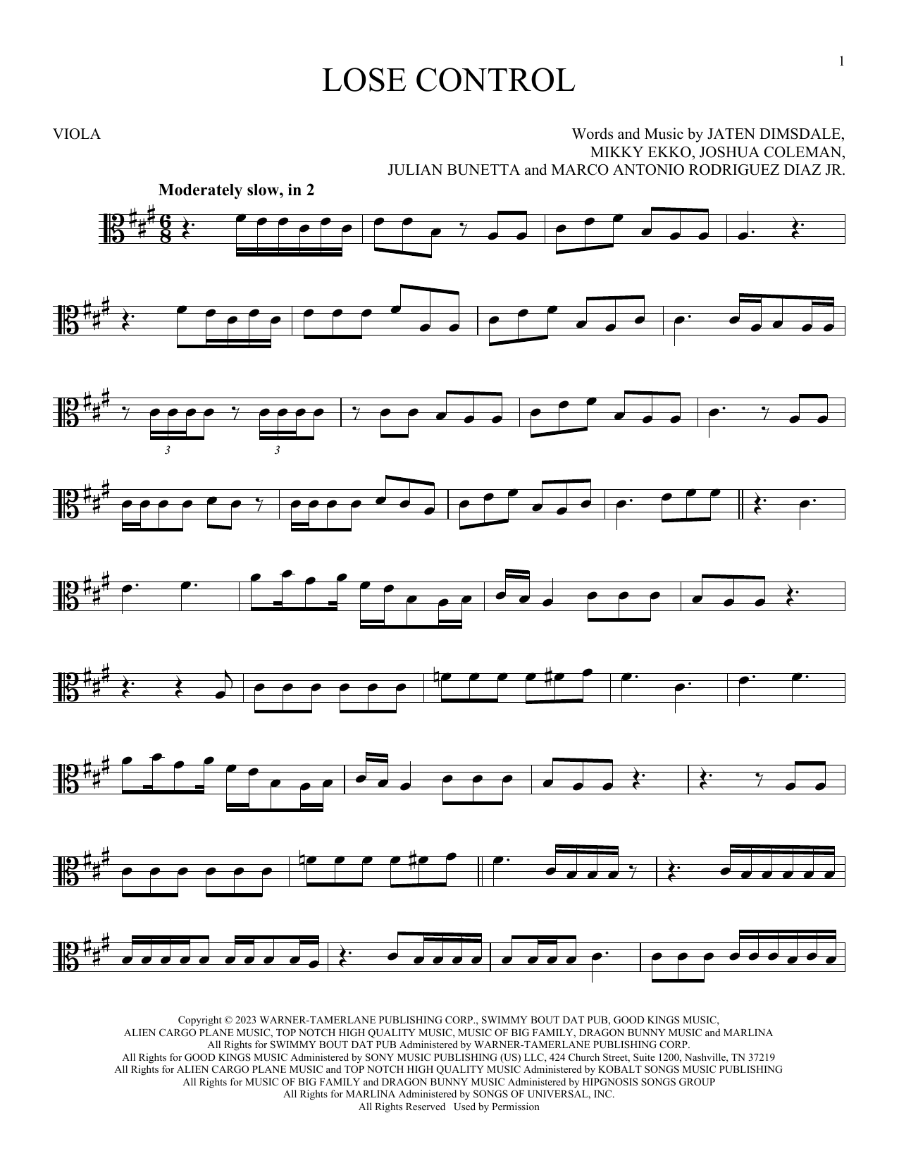 Product gallery: Page 1 of 1 Lose Control, Teddy Swims