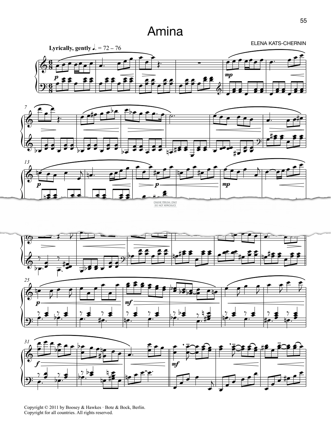 Produktgalerie: Seite 1 von 1 Amina, Elena Kats-Chernin, Klavier