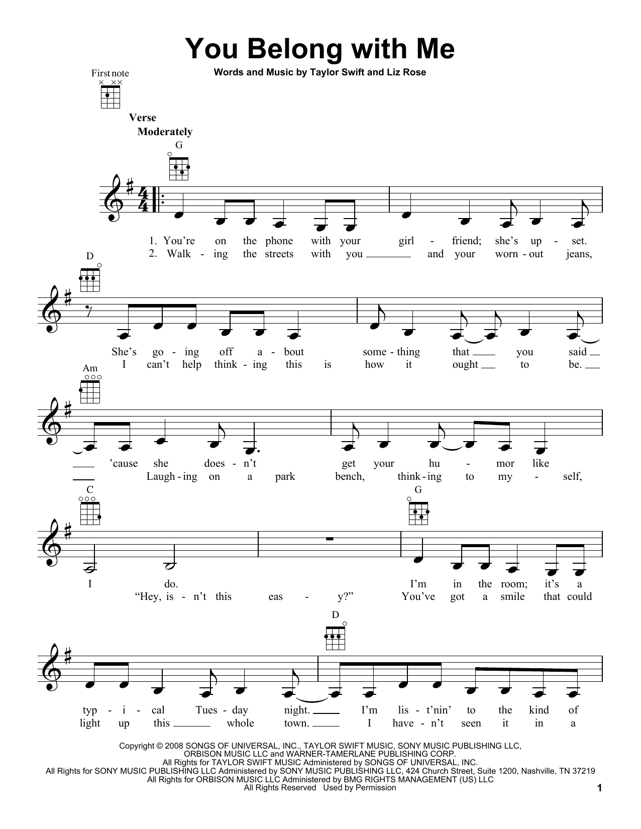 Product gallery: Page 1 of 1 You Belong With Me, Taylor Swift