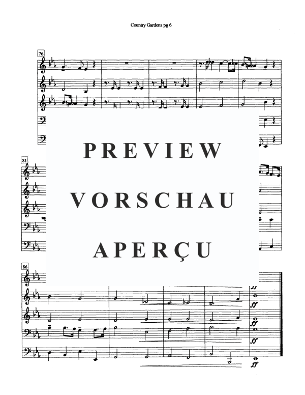 Produktgalerie: Seite 8 von 11 Country Gardens, , Blechbläser Quintett