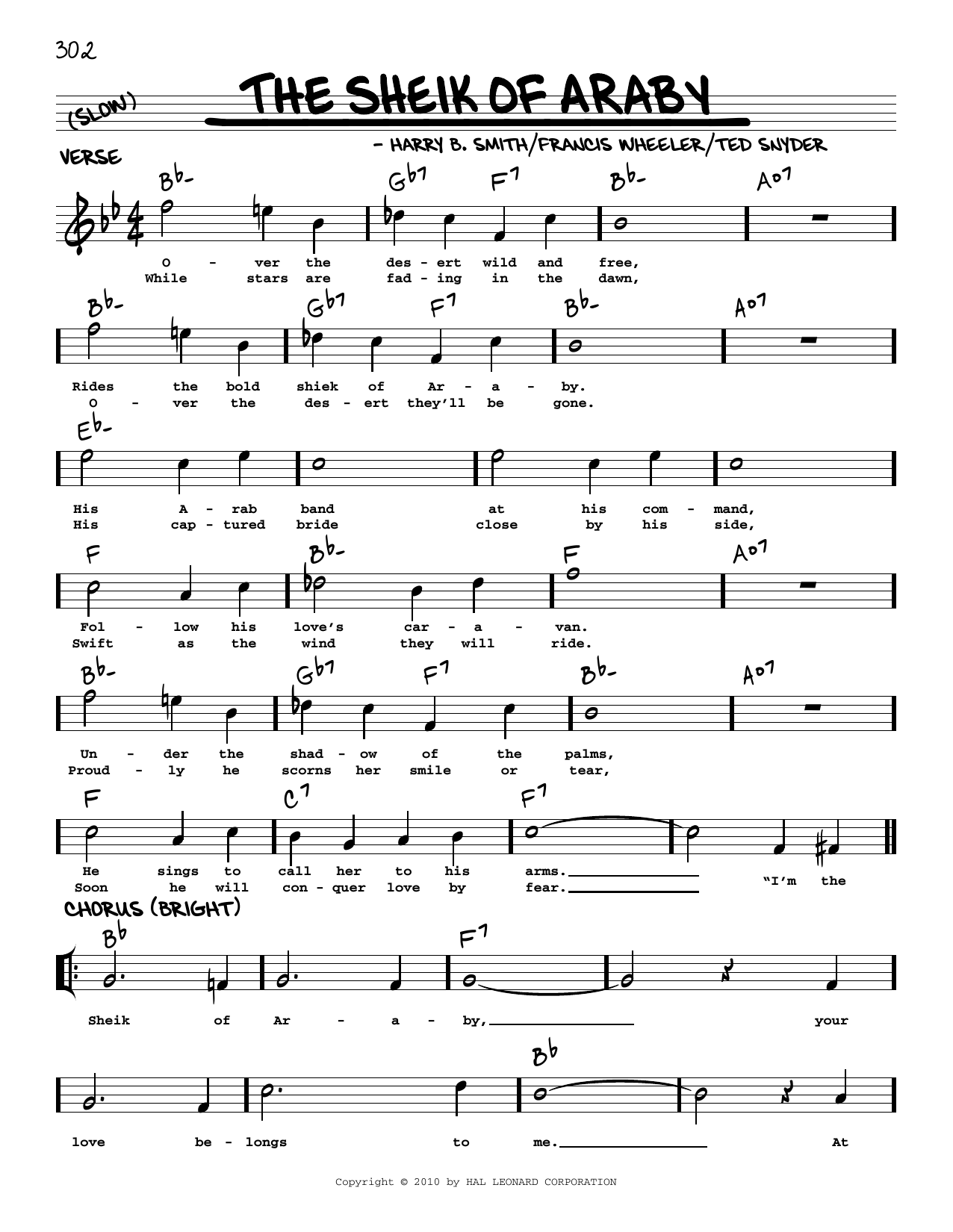 Produktbild zu: The Sheik Of Araby (arr. Robert Rawlins)