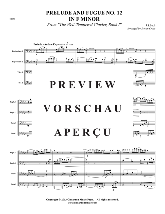 Product gallery: Page 2 of 18 Prelude und Fugue Nr. 12 in F Minor , , (2x Baritone, 2x Tuba)