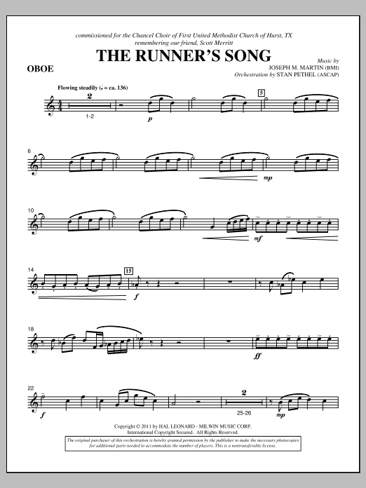 Produktbild zu: The Runner's Song - Oboe