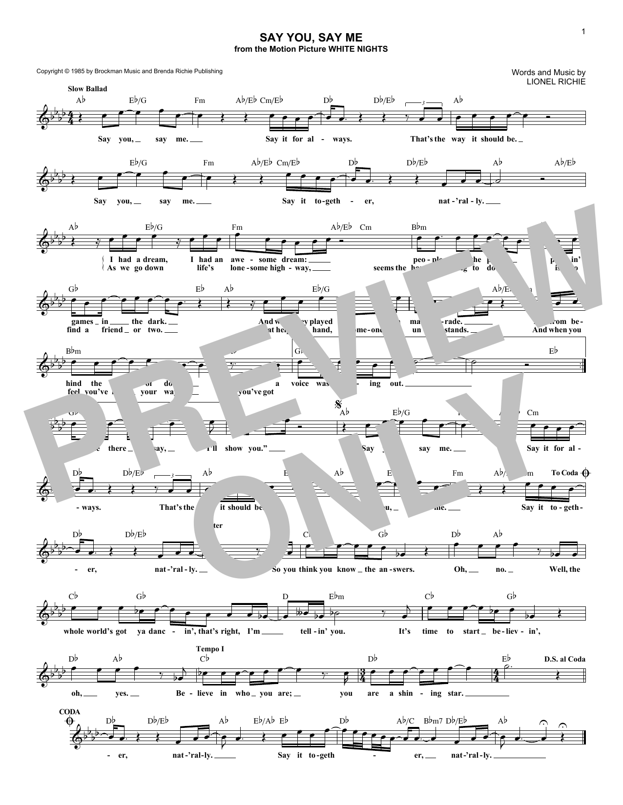 Produktbild zu: Say You, Say Me
