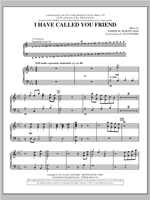 Produktgalerie: Seite 1 von 1 I Have Called You Friend, Joseph Martin, Percussion