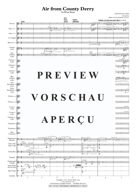 Produktgalerie: Seite 6 von 11 Lied aus County Derry, , Holzbläser Concert Band