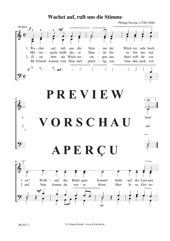 Produktgalerie: Seite 2 von 3 Wachet auf, ruft uns die Stimme, , Gemischter Chor