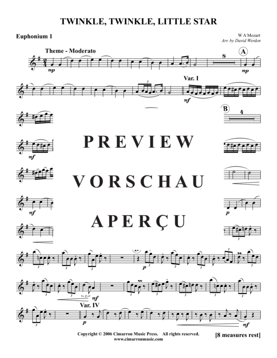 Product gallery: Page 14 of 21 Twinkle, Twinkle Little Star , , (Tuba Quartet: 2x Baritone, 2xTuba)