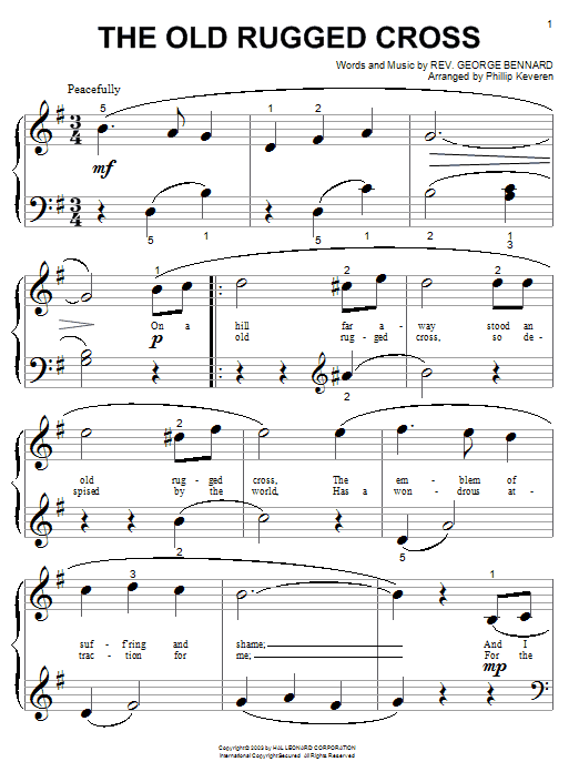Produktbild zu: The Old Rugged Cross (arr. Phillip Keveren)