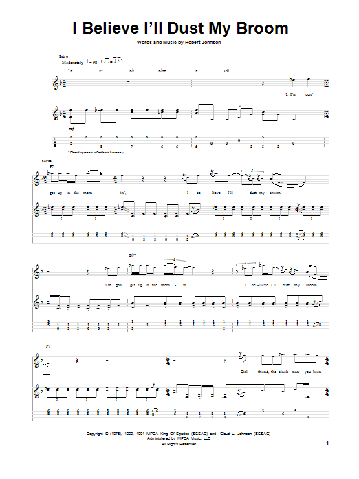 Product gallery: Page 1 of 1 I Believe I'll Dust My Broom, Robert Johnson