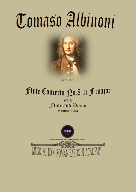 Product picture to: Flute Concerto No.8 in F-Dur Op.5Tomaso Albinoni