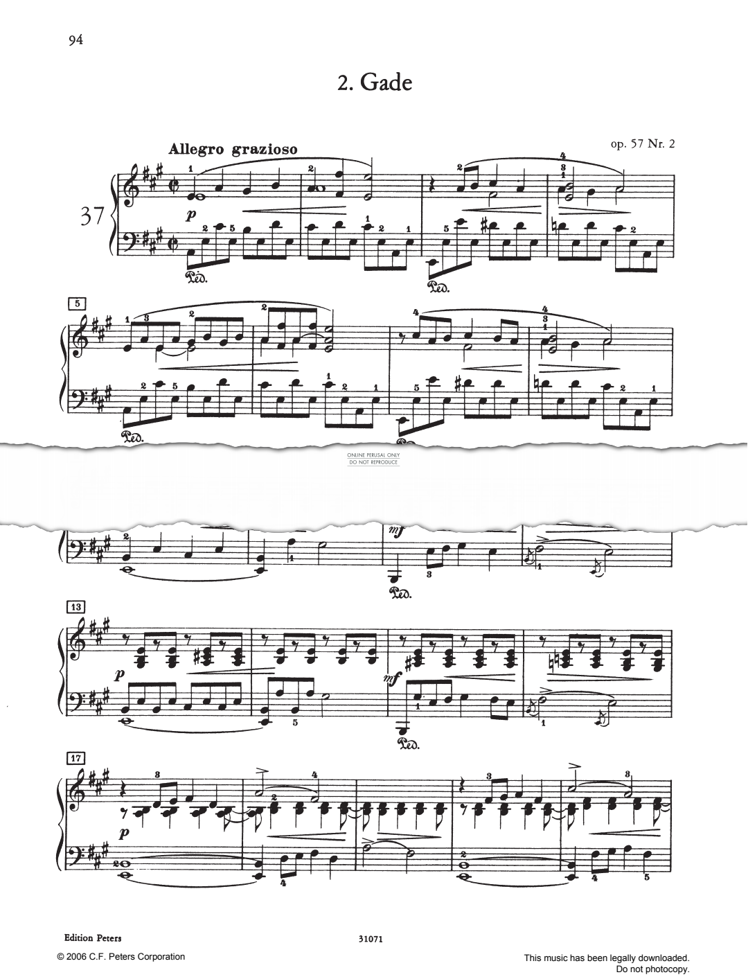 Produktbild zu: Gade Op. 57