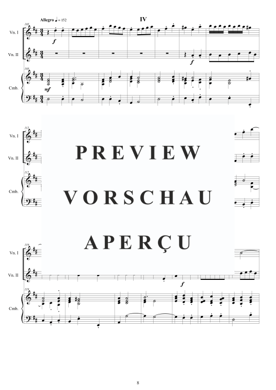 Produktgalerie: Seite 9 von 11 Trio Sonata No.9 in D-Dur Op.1, , 2 Violinen und Cembalo