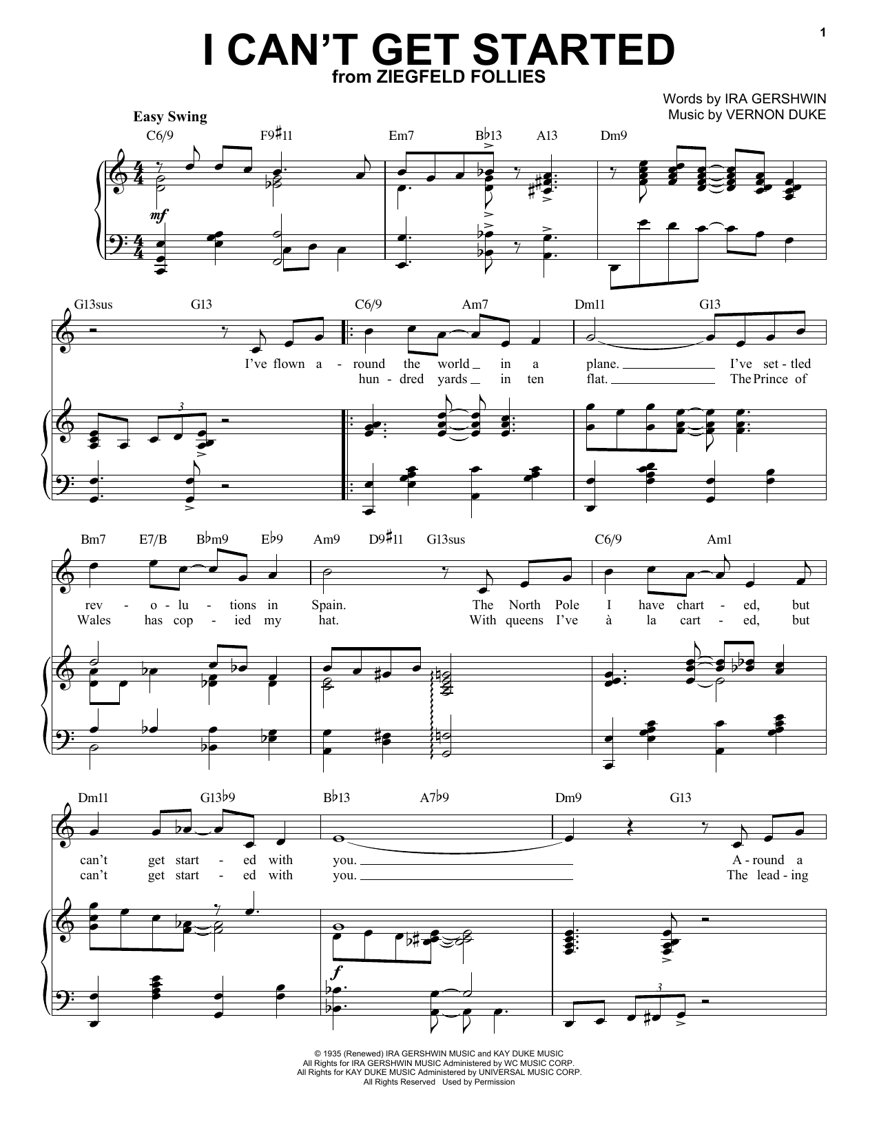 Product picture to: I Can't Get Started [Jazz version] (arr. Brent Edstrom)