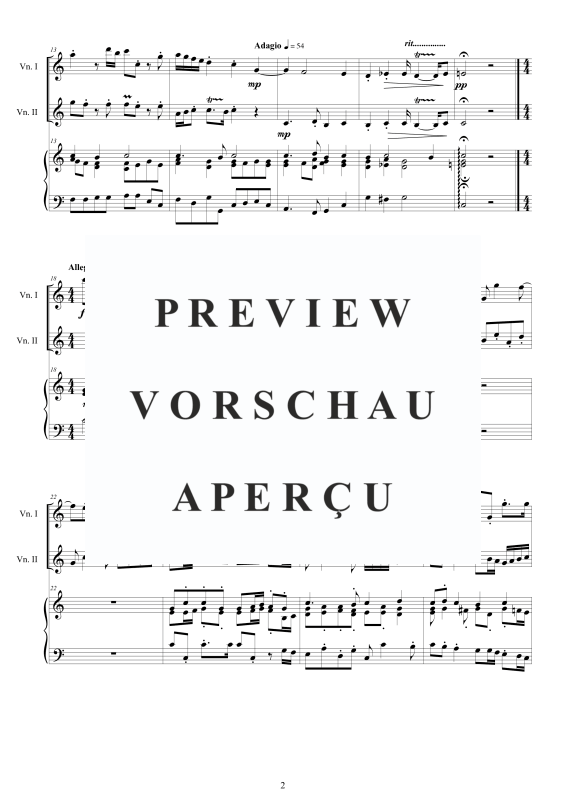 Produktgalerie: Seite 3 von 11 Trio Sonata No.5 in C-Dur Op.1, , 2 Violinen und Cembalo