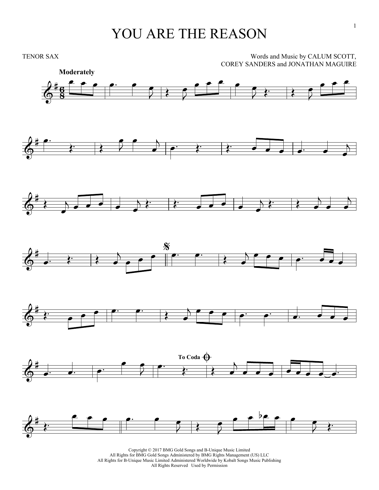 Product gallery: Page 1 of 1 You Are The Reason, Calum Scott