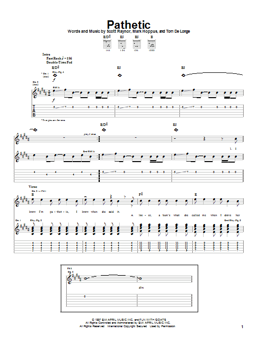 Product gallery: Page 1 of 1 Pathetic, Blink-182