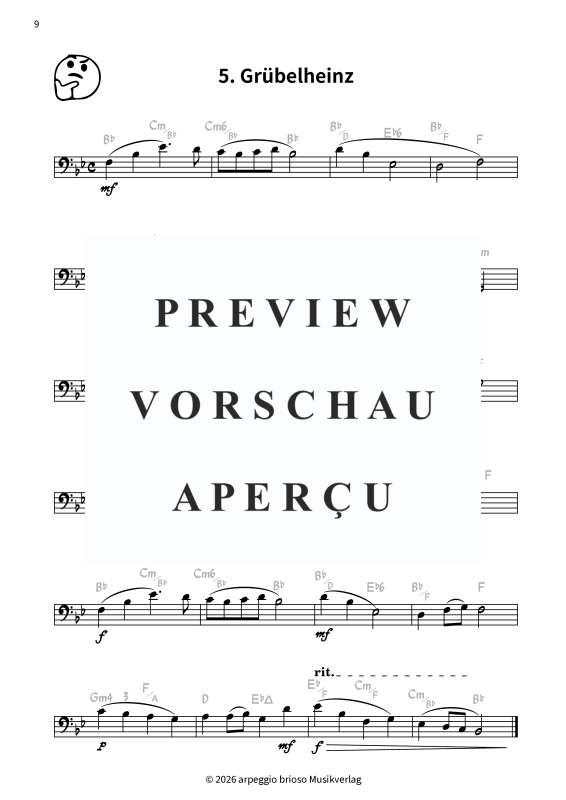 Product gallery: Page 11 of 11 Die Emoji-Suite - Smileys als Melodien für Tenorposaune, , Trombone Solo