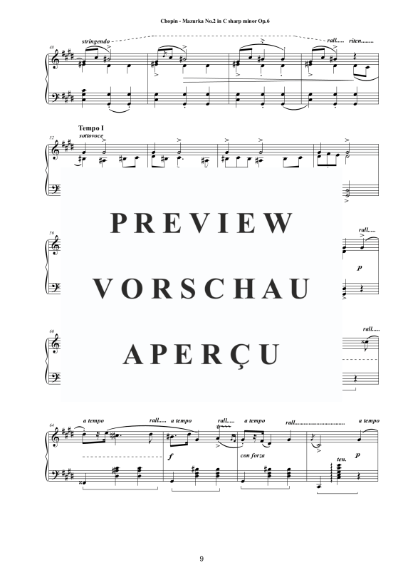 Produktgalerie: Seite 10 von 11 4 Mazurkas Op. 6 für Klavier - Vollständige Partituren, , Klavier Solo