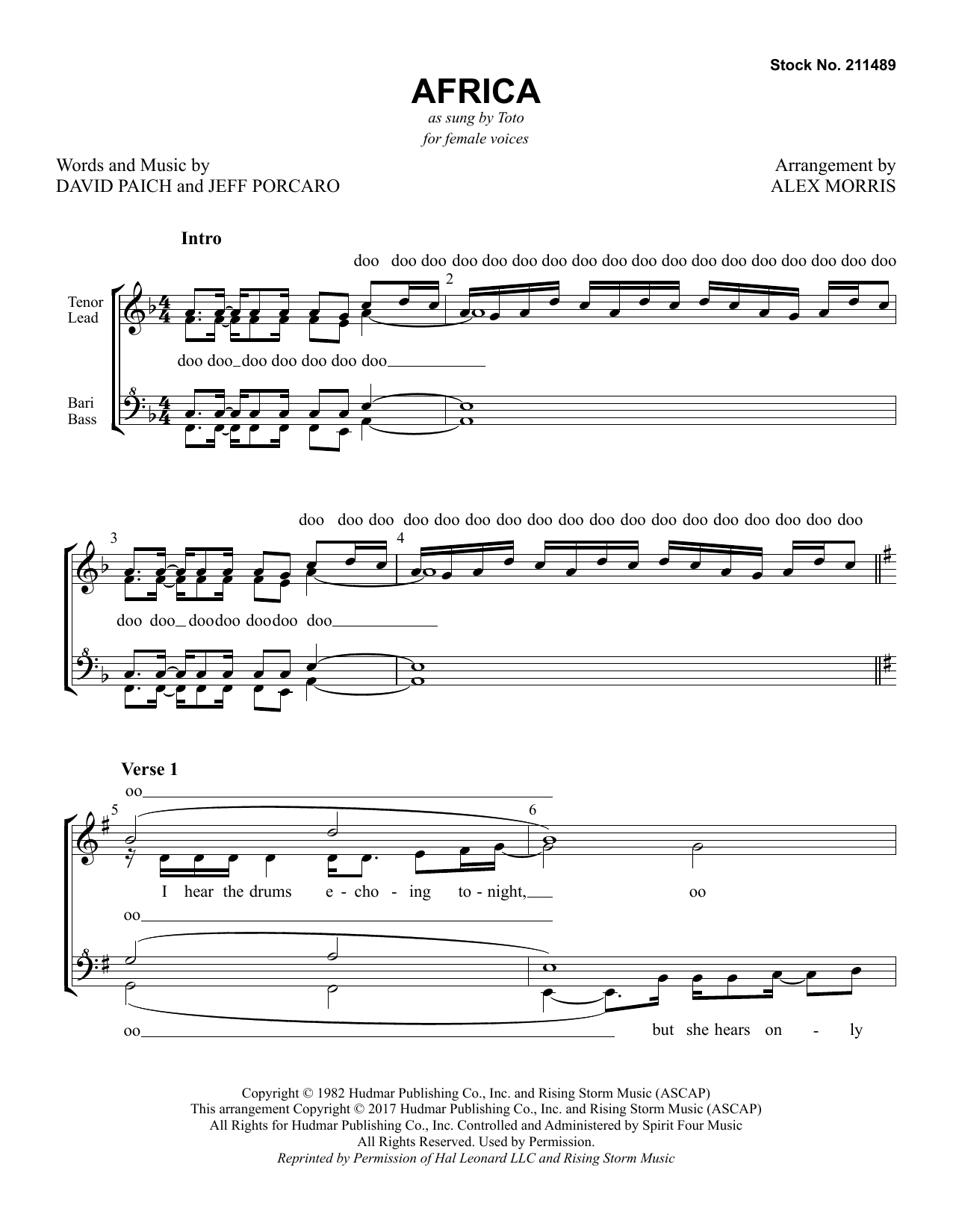 Produktgalerie: Seite 1 von 1 Africa (arr. Alex Morris), Toto, Chor