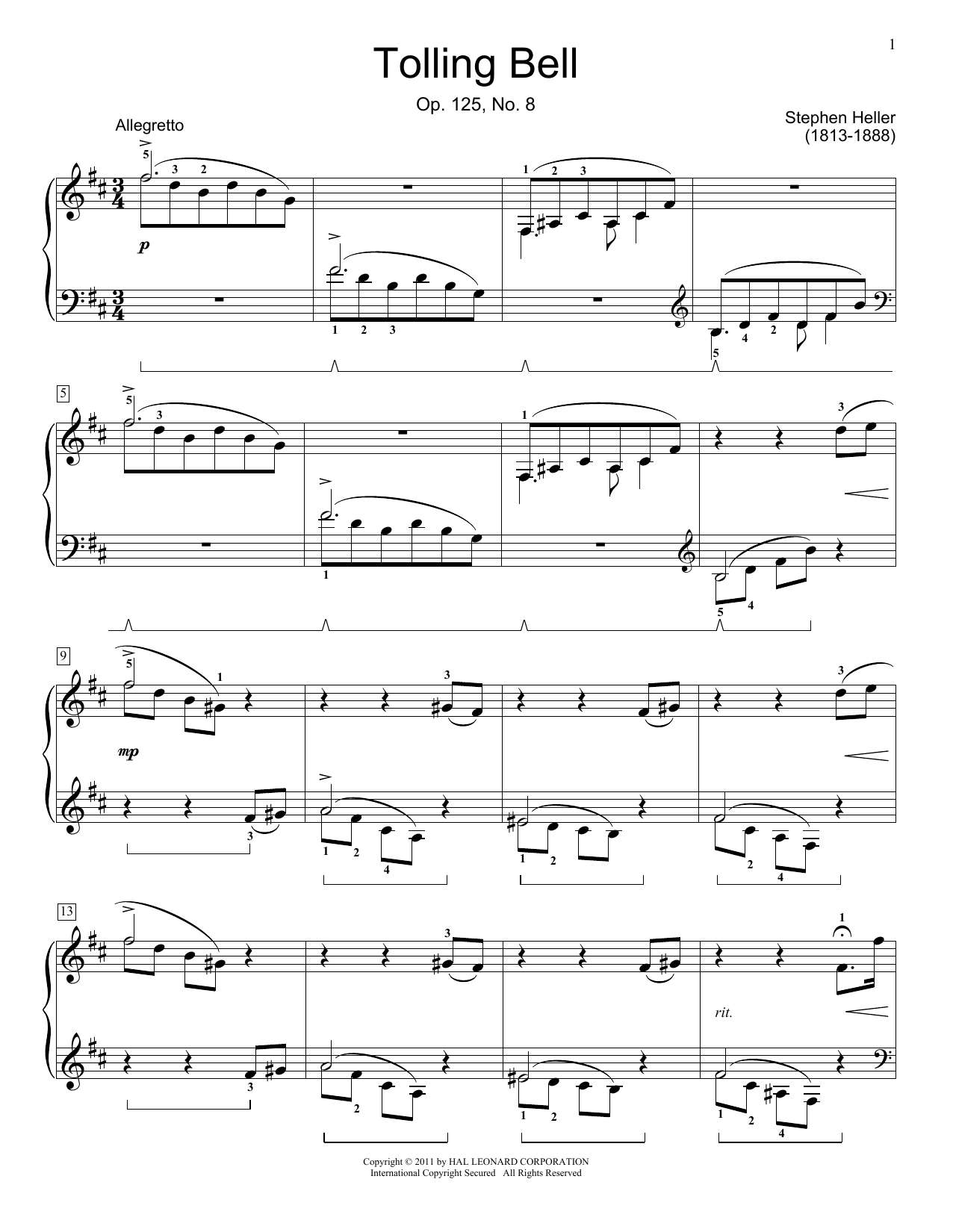 Product picture to: The Tolling Bell, Op. 125, No. 8