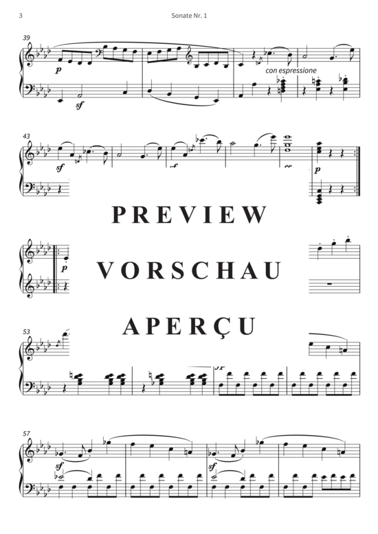 Produktgalerie: Seite 6 von 21 Sonate Nr. 1 - op. 2 No. 1, f-Moll , , Klavier Solo