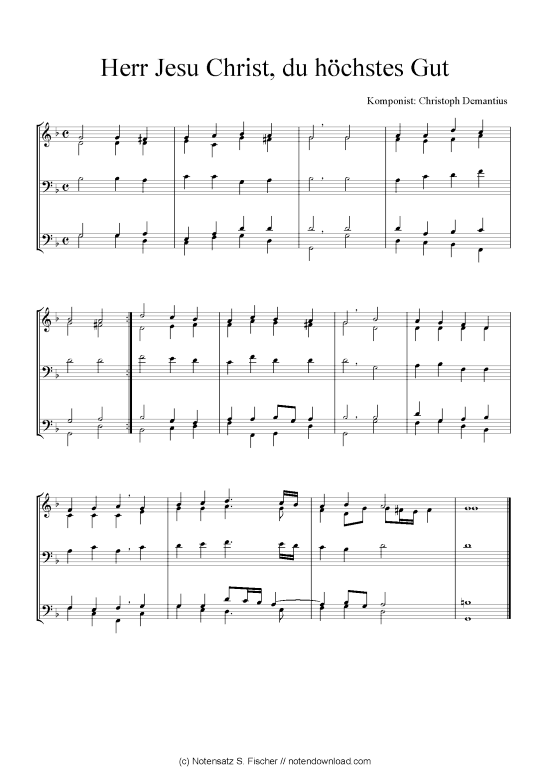 Product picture to: Herr Jesu Christ, du höchstes Gut Christoph Demantius