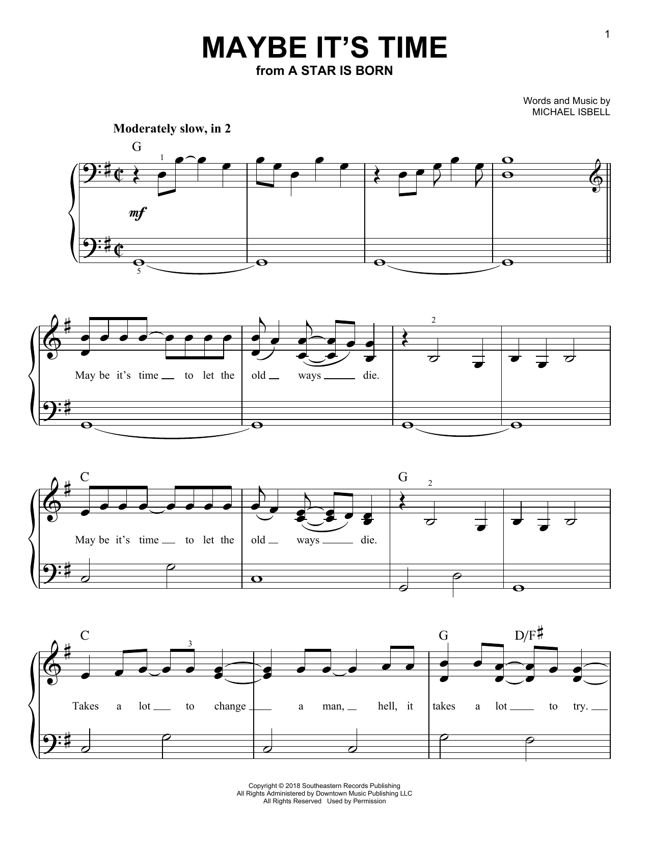 Produktbild zu: Maybe It's Time (from A Star Is Born)