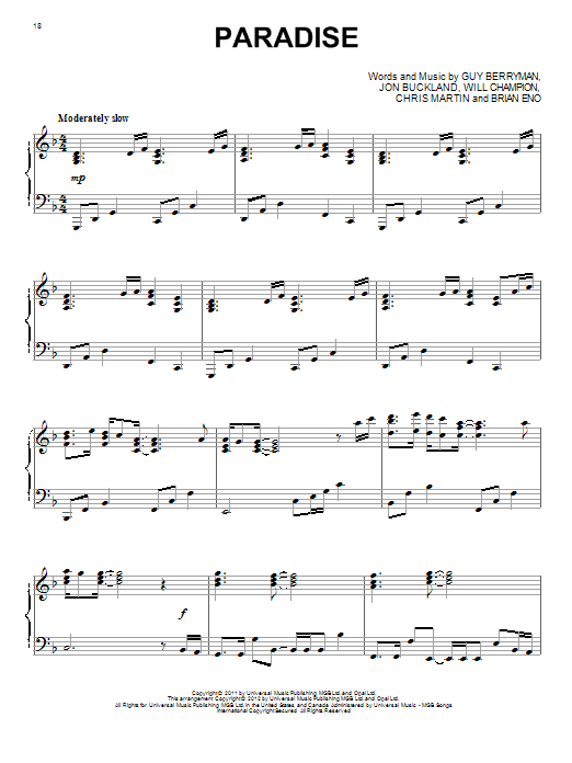 Product gallery: Page 1 of 1 Paradise, Coldplay