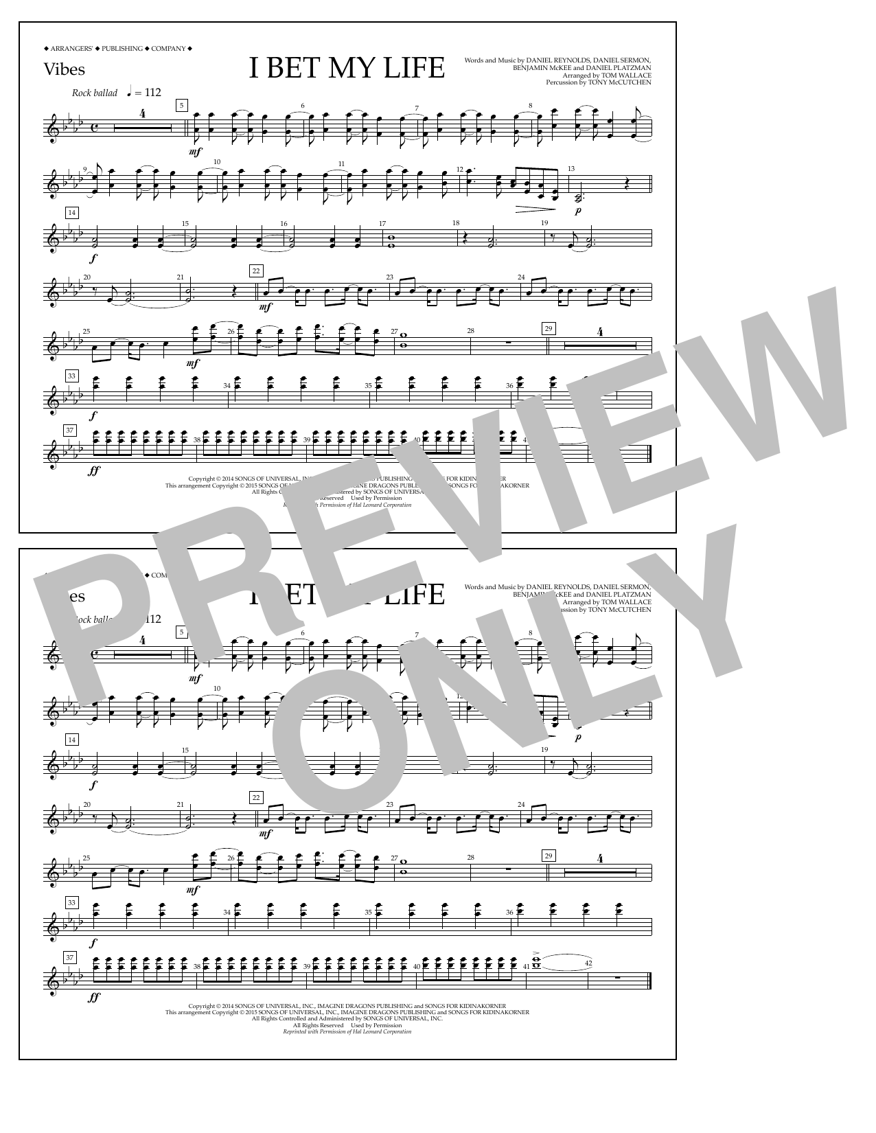 Produktgalerie: Seite 1 von 1 I Bet My Life - Vibes, Tom Wallace, Ensemble