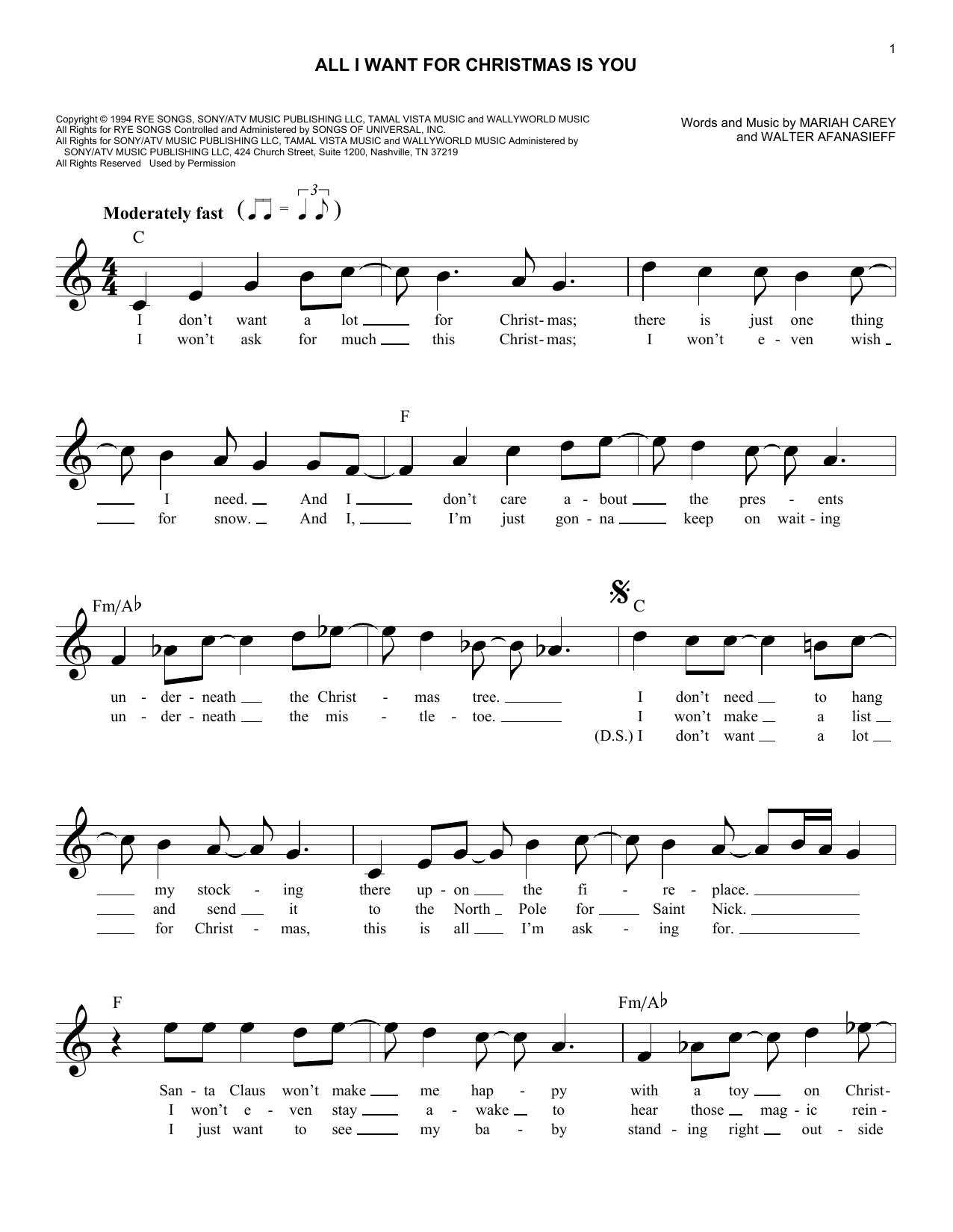 Produktgalerie: Seite 1 von 1 All I Want For Christmas Is You, Mariah Carey