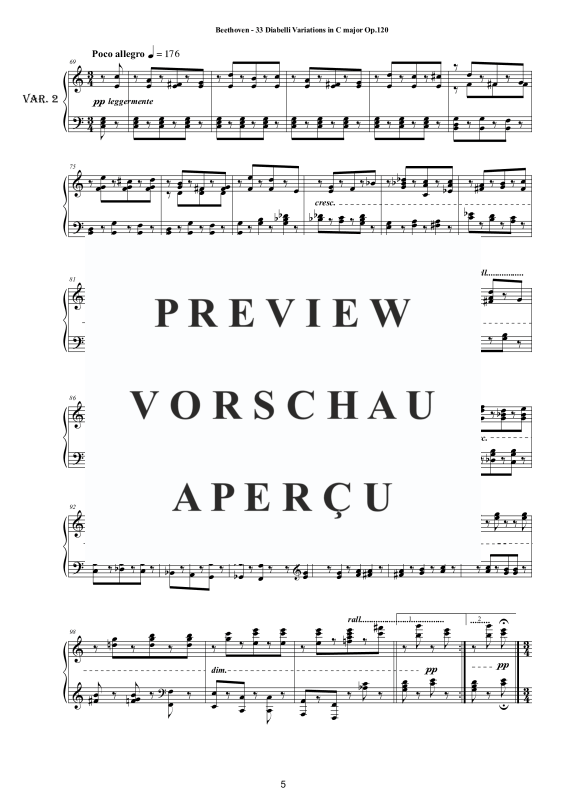 Produktgalerie: Seite 6 von 11 Six Variations in F major Op.34 for Piano, , Klavier Solo