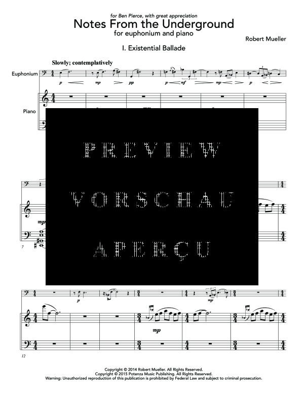 Product gallery: Page 5 of 11 Notes from the Underground, , (euphonium and piano)