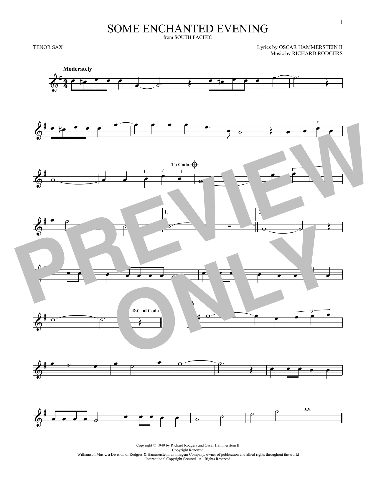 Product gallery: Page 1 of 1 Some Enchanted Evening, Rodgers & Hammerstein