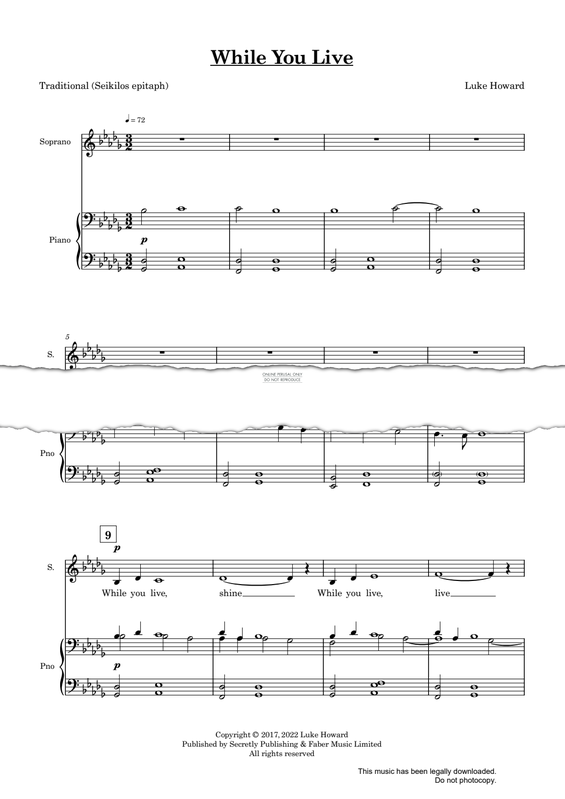 Produktgalerie: Seite 1 von 1 While You Live, Luke Howard, Gesang, Klavier