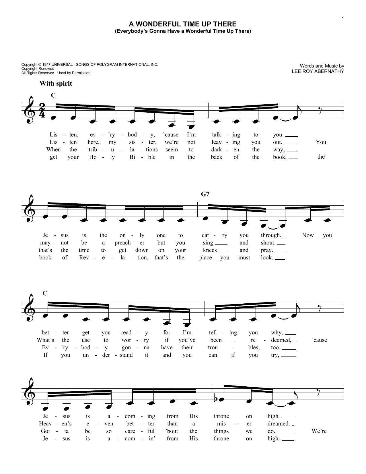 Produktbild zu: A Wonderful Time Up There (Everybody's Gonna Have A Wonderful Time Up There)