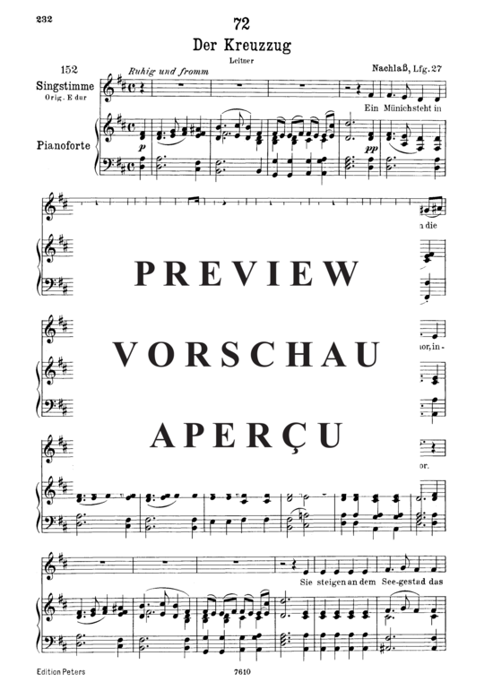 gallery: Der Kreuzzug D.932 , , (Gesang tief + Klavier)
