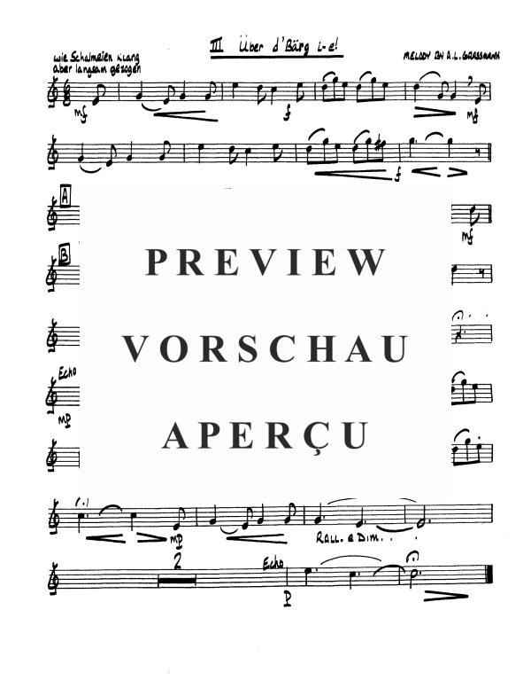 Produktgalerie: Seite 10 von 11 Medley, , Alphorn in F und Blechbläser Quartett