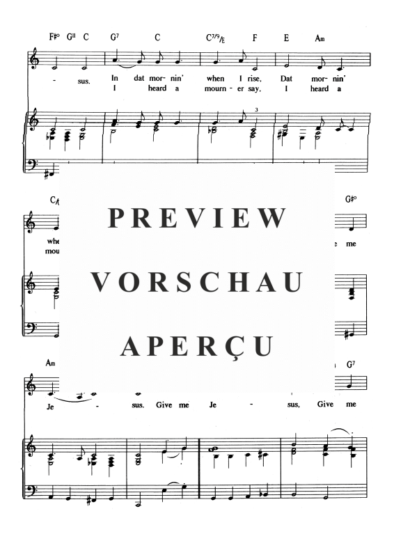 gallery: Give Me Jesus, , Voice and Piano