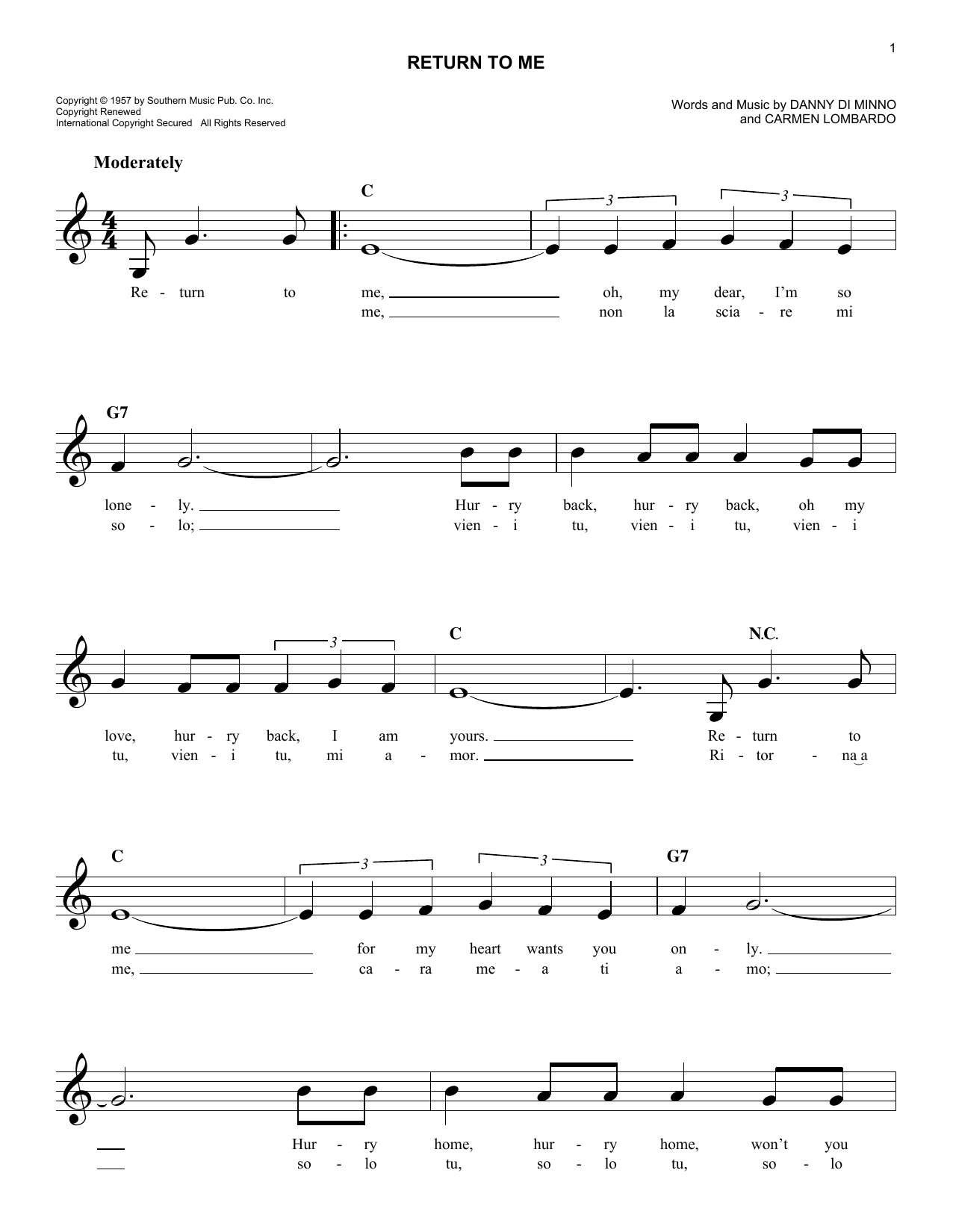 Produktgalerie: Seite 1 von 1 Return To Me, Dean Martin