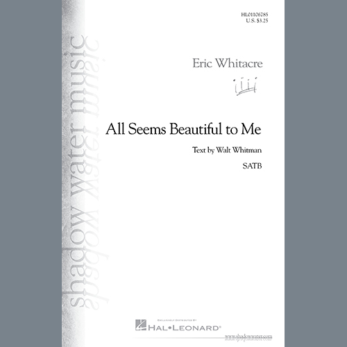 cover: All Seems Beautiful To Me, Eric Whitacre, Chor