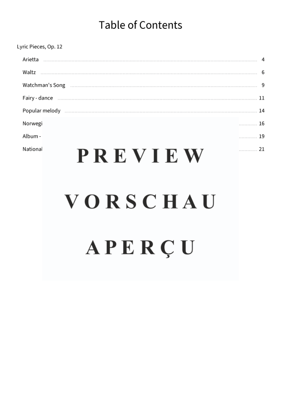 gallery: Lyric Pieces, Op. 12, , (piano solo)