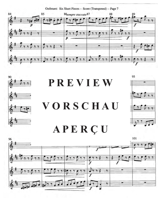 gallery: Sechs kurze Stücke, Op. 48 , , (Saxophon Quartett SATB)