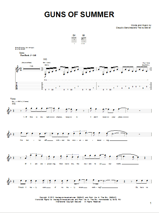 Produktgalerie: Seite 1 von 1 Guns Of Summer, Coheed And Cambria, Gitarre