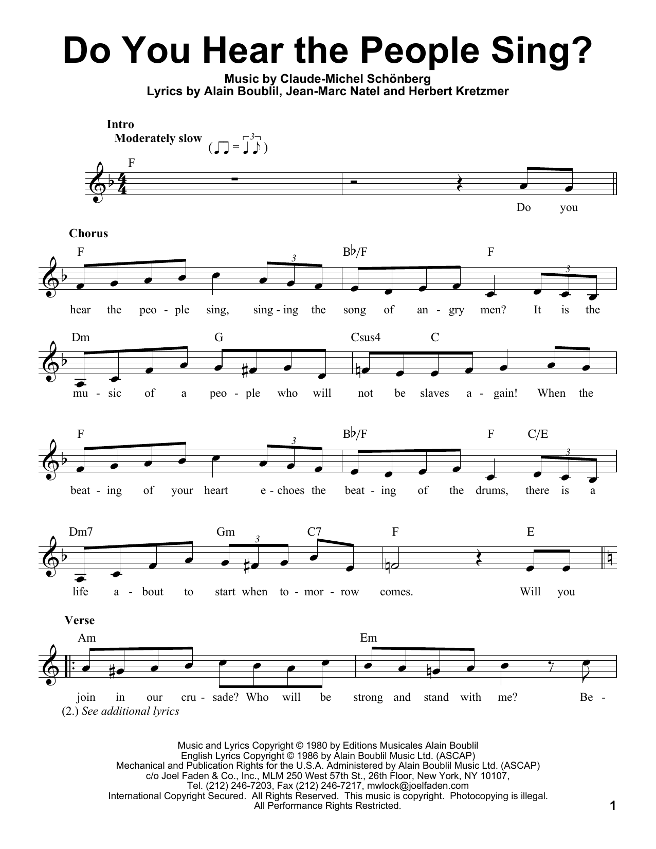 Product picture to: Do You Hear The People Sing?