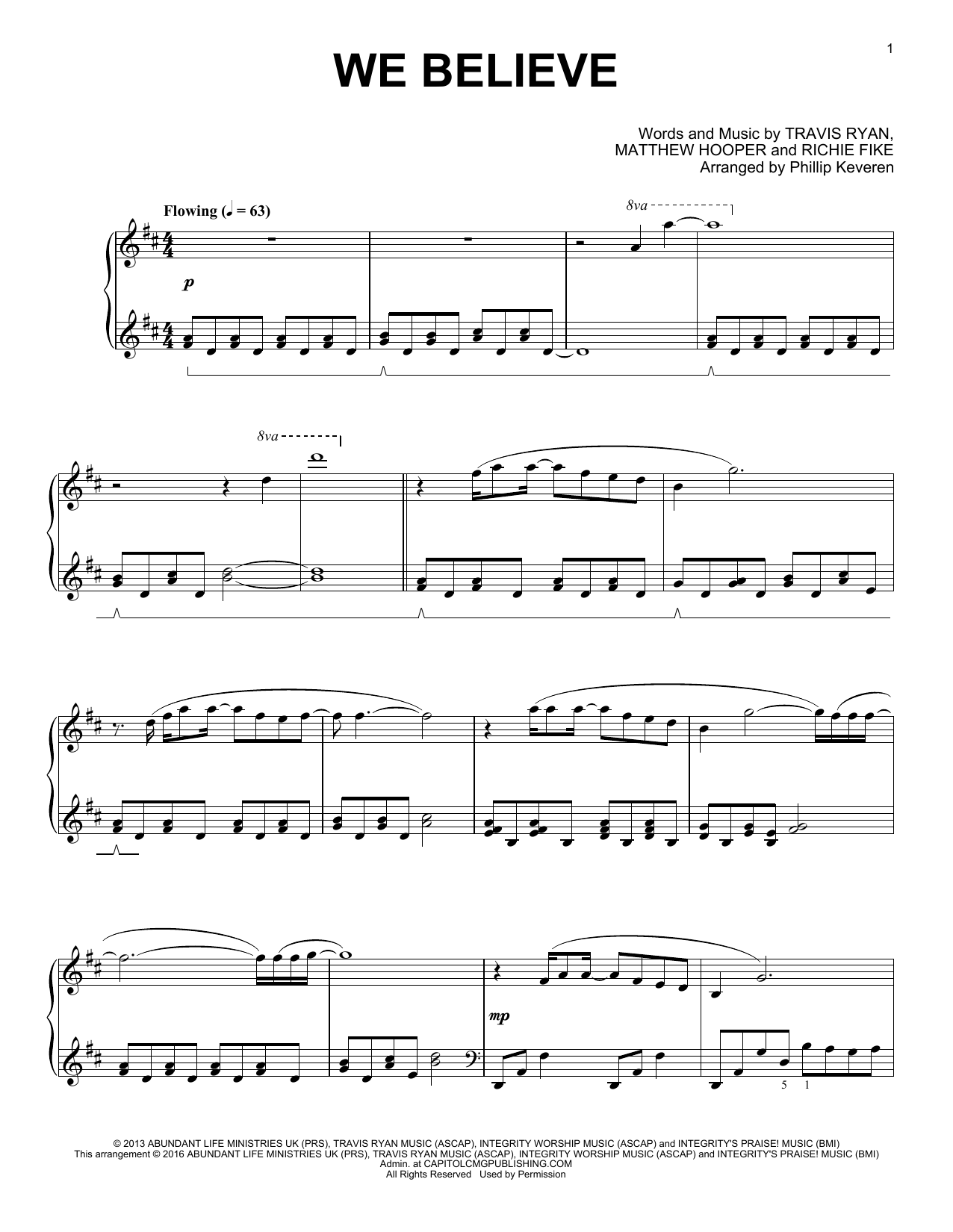 Product gallery: Page 1 of 1 We Believe (arr. Phillip Keveren), Newsboys