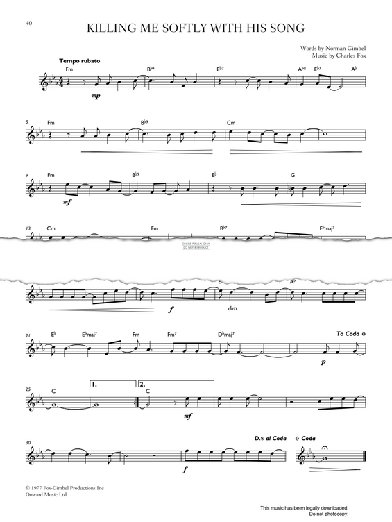 Produktgalerie: Seite 1 von 1 Killing Me Softly, Charles Fox, Trompete