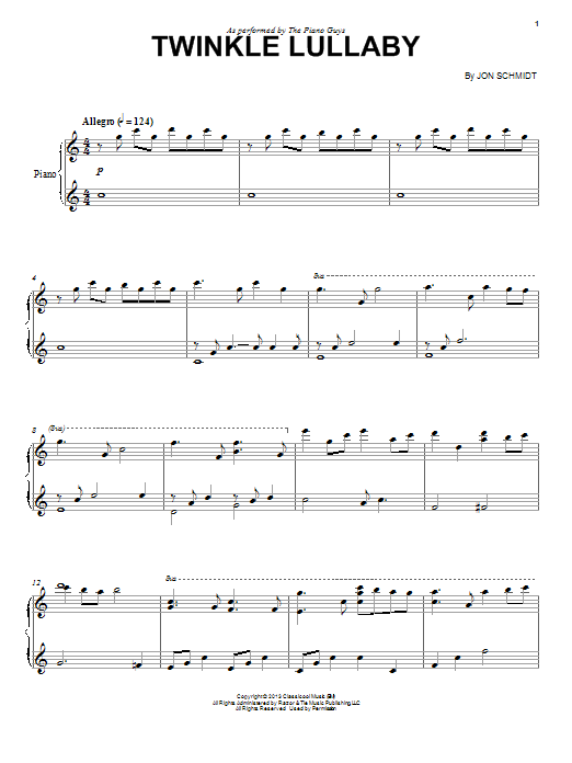 Produktgalerie: Seite 1 von 1 Twinkle Lullaby, The Piano Guys, Klavier, Violoncello